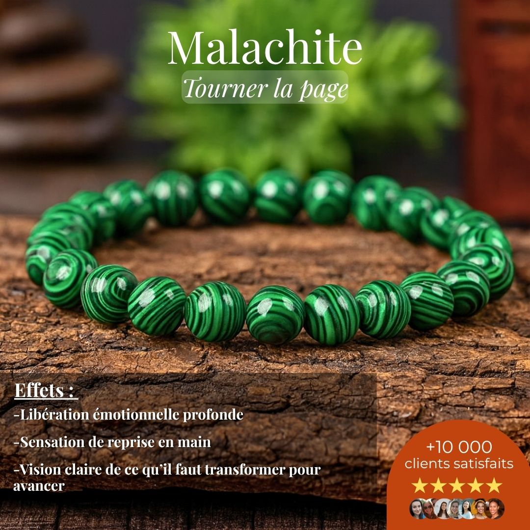 Bracelet “Tourner la page” – Malachite