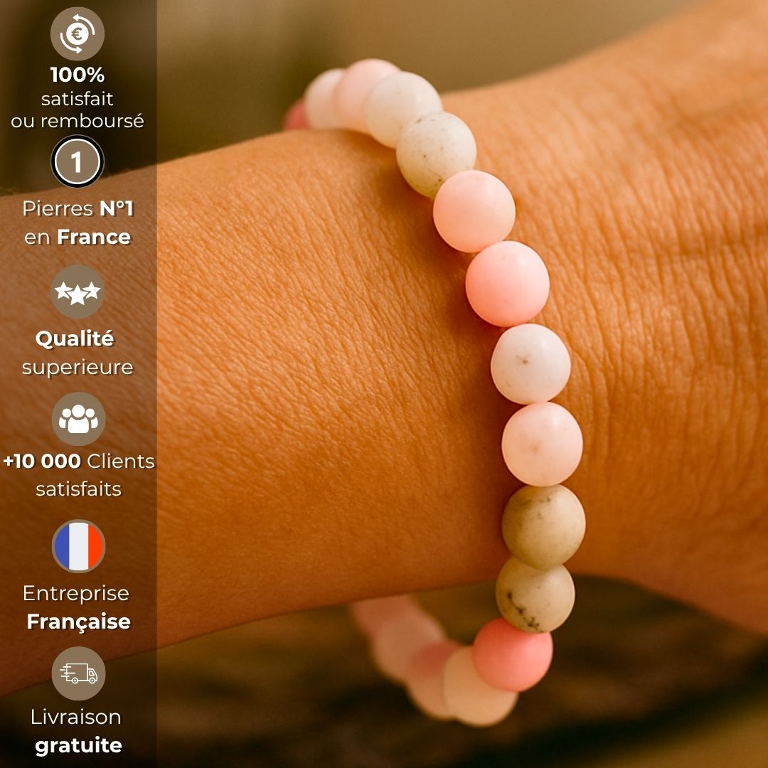 Bracelet “Guérir le cœur brisé” – Opale rose