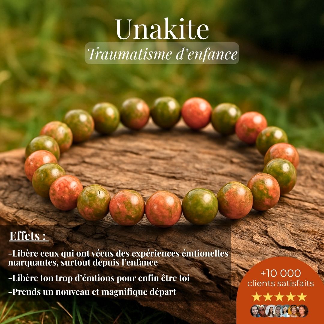Bracelet “Traumatisme d’enfance” – Unakite