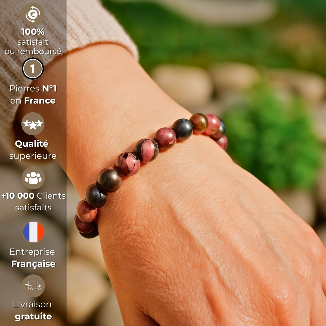Bracelet “Guérison des blessures émotionnelles” – Rhodonite