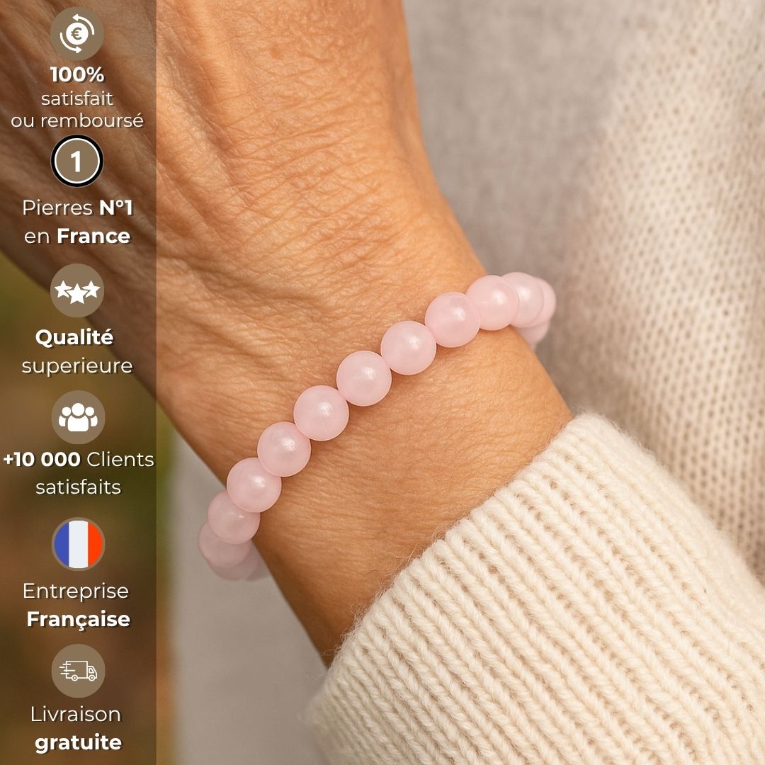 Bracelet “Amour de soi” – Quartz rose