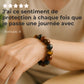 Bracelet Triple Protection – Œil de Tigre, Faucon & Taureau