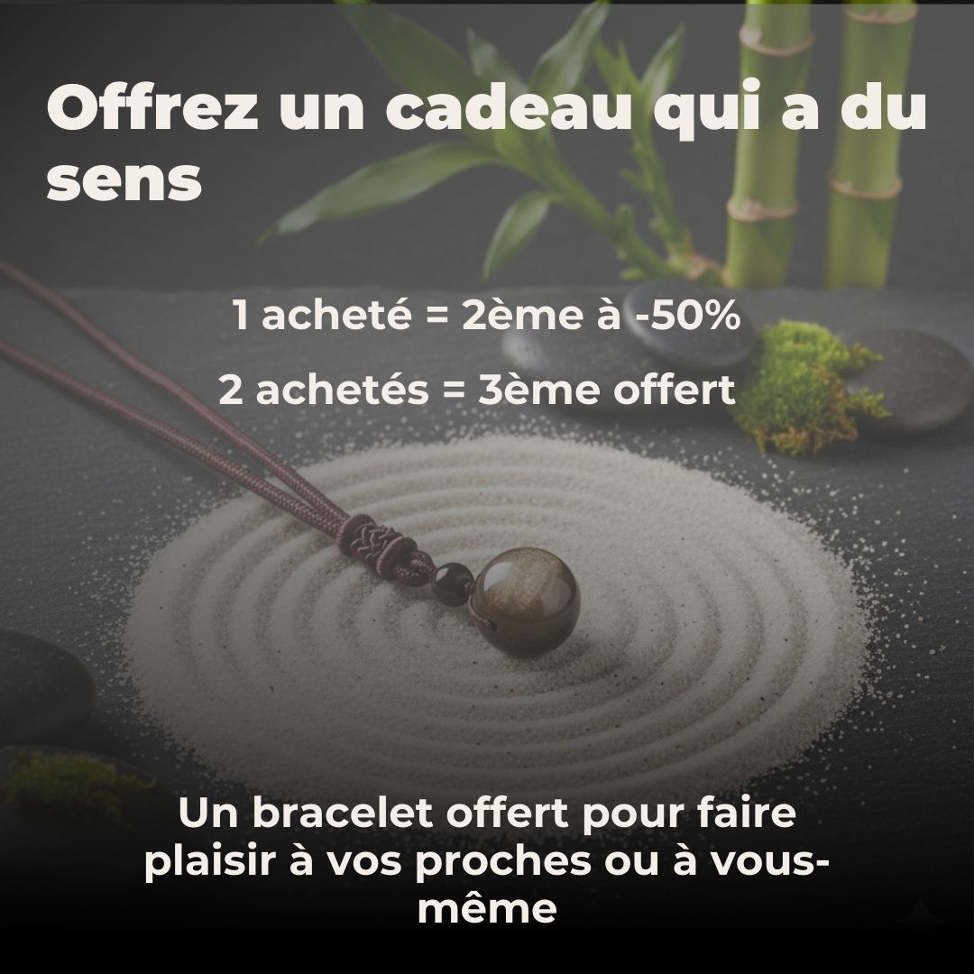 Collier – "Bouclier énergétique" – Obsidienne dorée