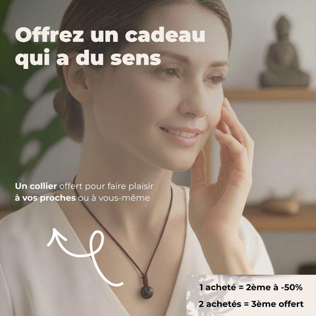 Collier – "Bouclier énergétique" – Obsidienne dorée A+