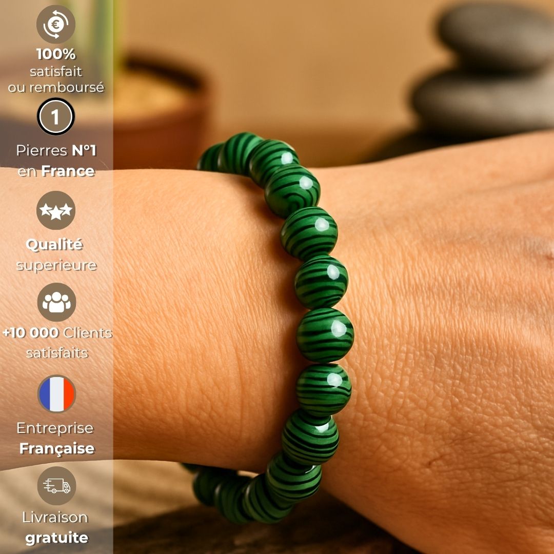 Bracelet “Tourner la page” – Malachite