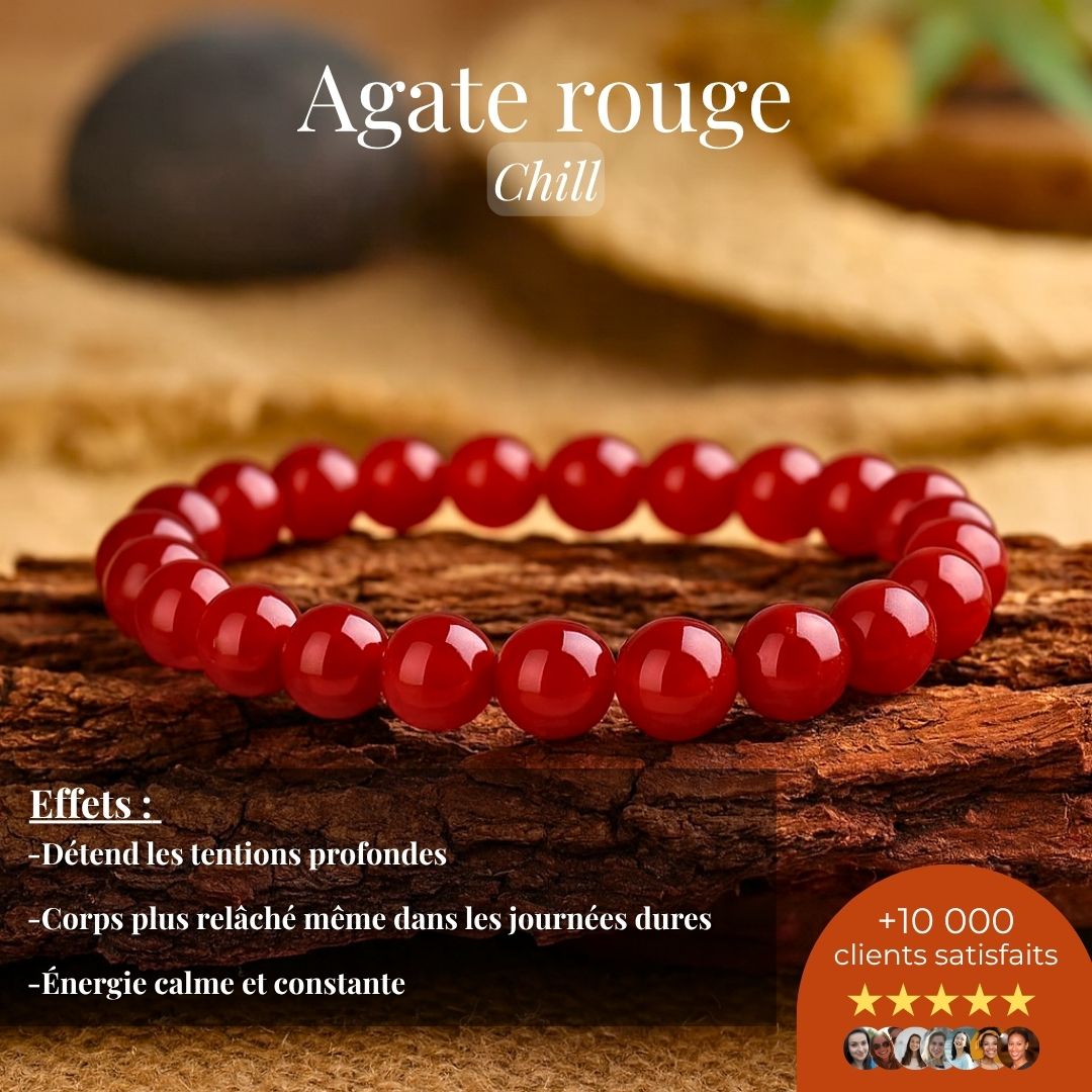 Bracelet “Chill” – Agate rouge