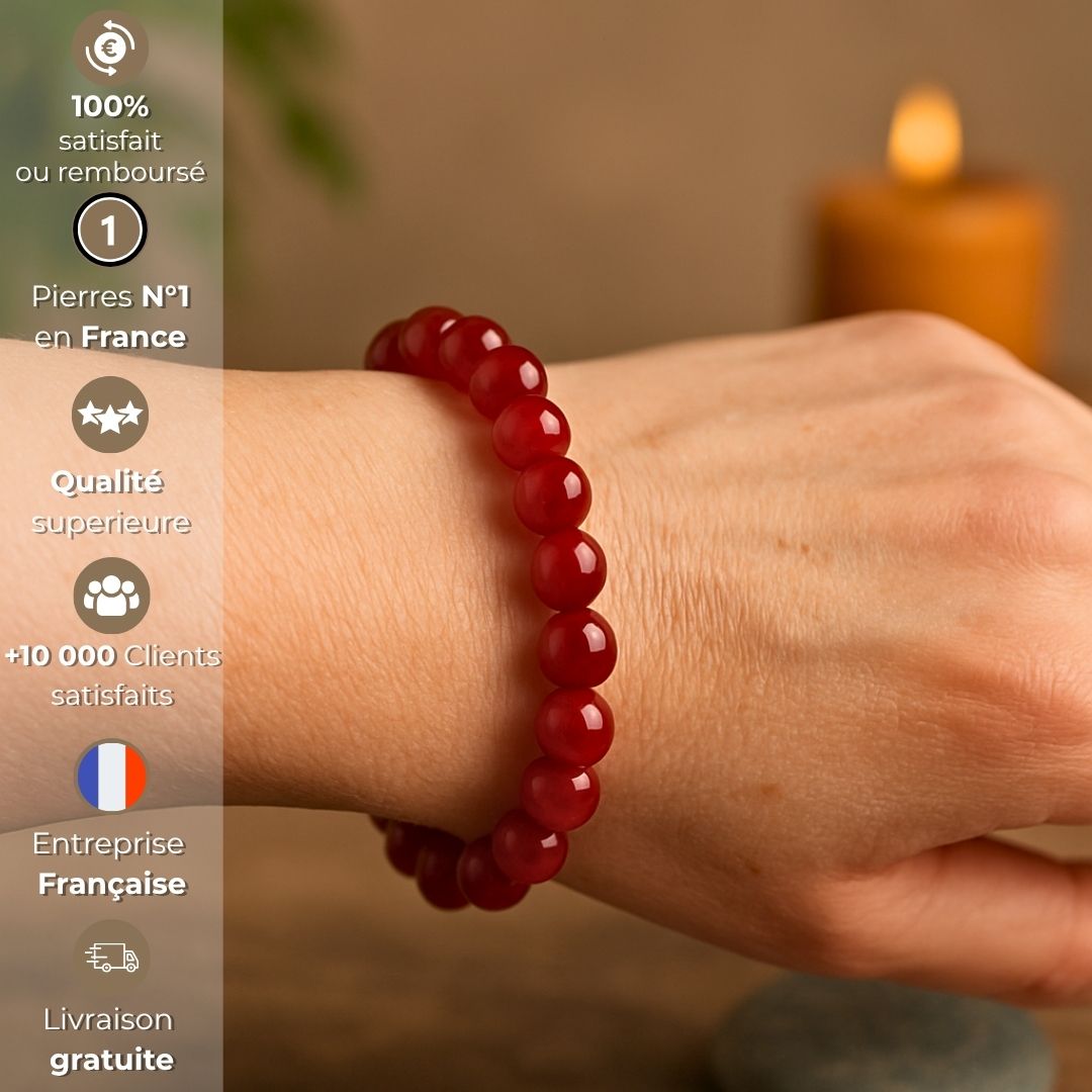 Bracelet “Chill” – Agate rouge