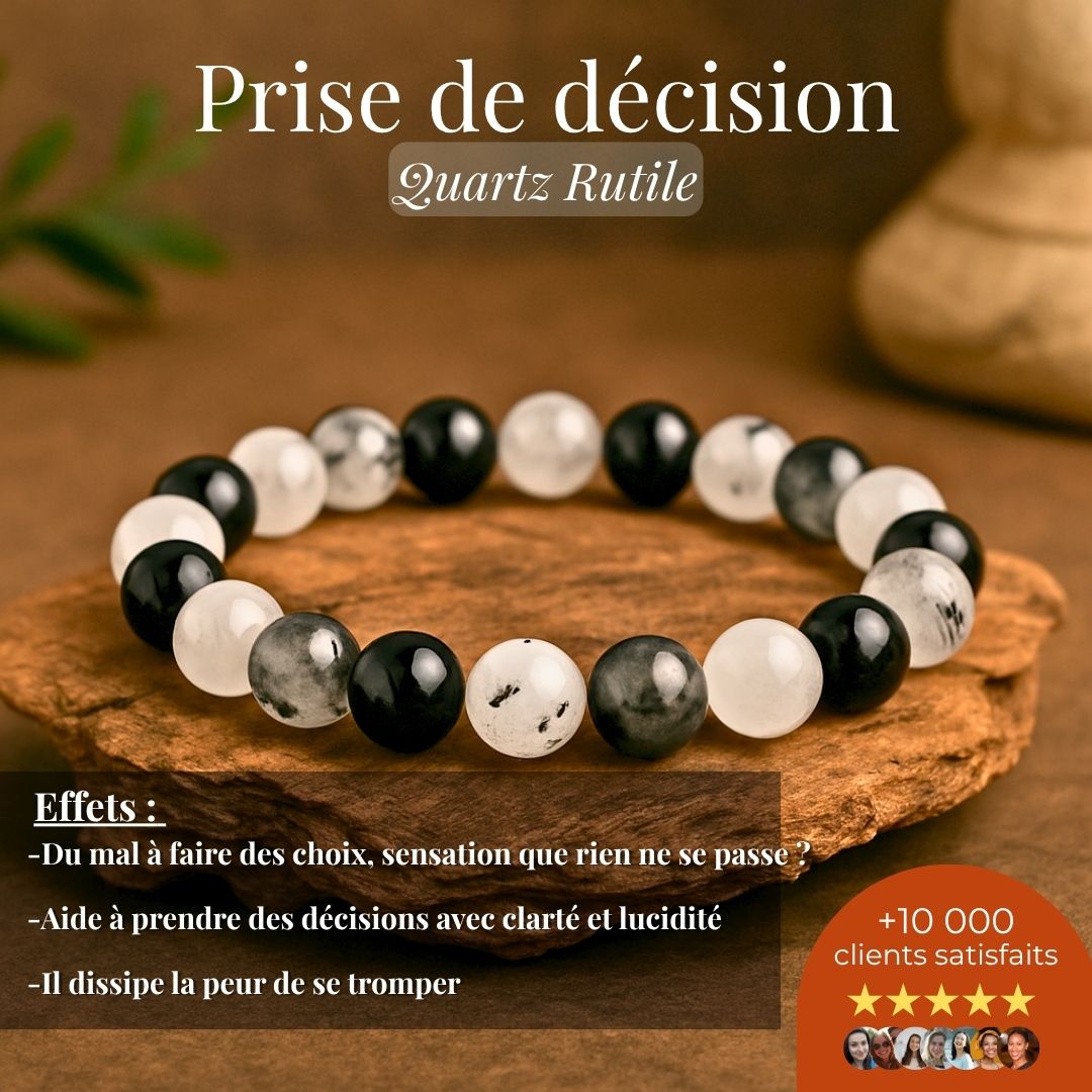 Bracelet “Prise de décision” – Quartz Rutile