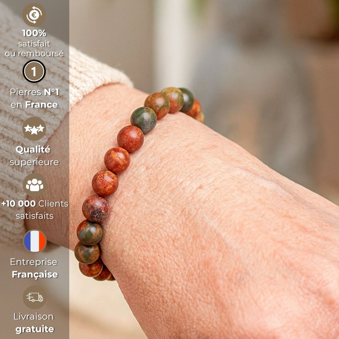 Bracelet "Motivation long terme" – Jaspe héliotrope