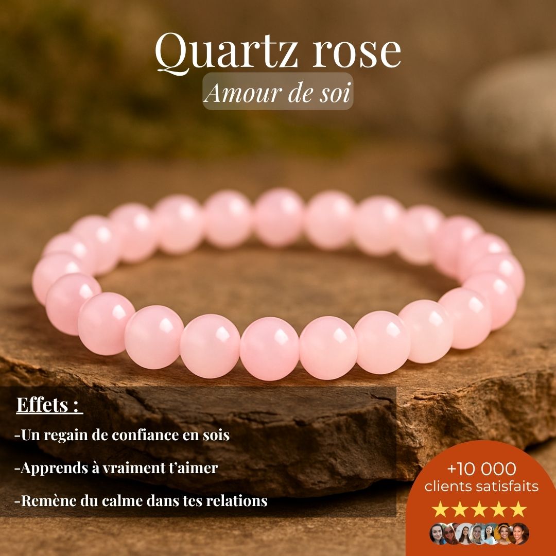 Bracelet “Amour de soi” – Quartz rose