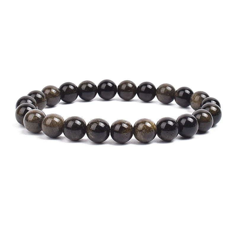 Bracelet “Télépathe” – Obsidienne dorée