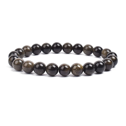 Bracelet “Télépathe” – Obsidienne dorée