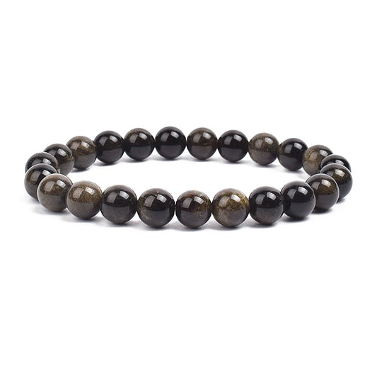 Bracelet “Télépathe” – Obsidienne dorée