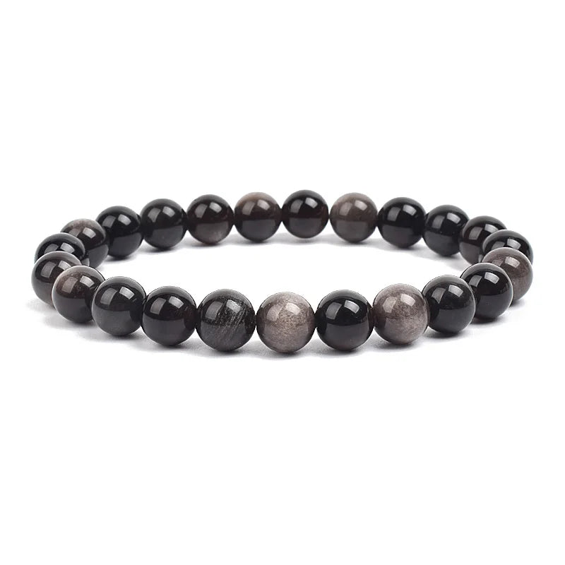 Bracelet “Crise identitaire” – Obsidienne argentée