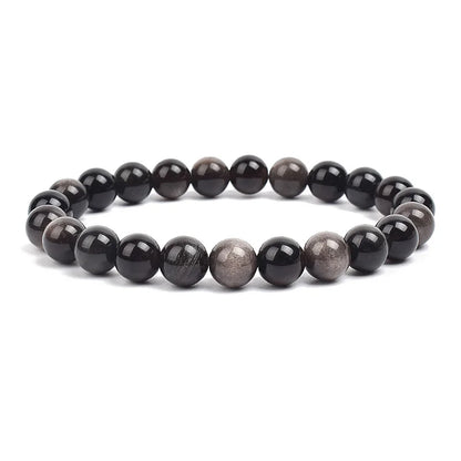 Bracelet “Crise identitaire” – Obsidienne argentée