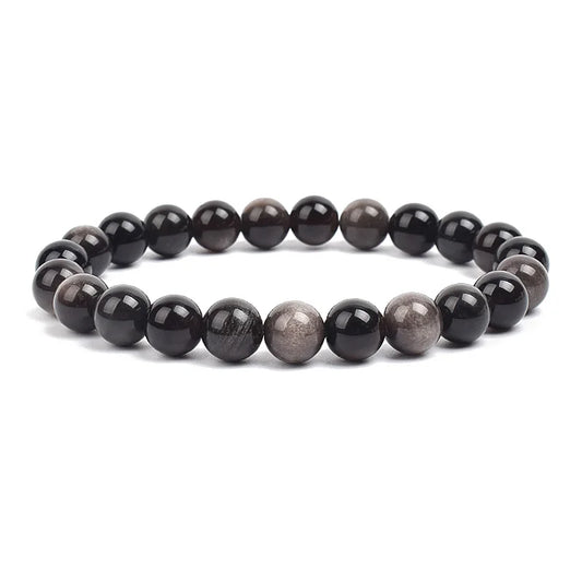 Bracelet “Crise identitaire” – Obsidienne argentée