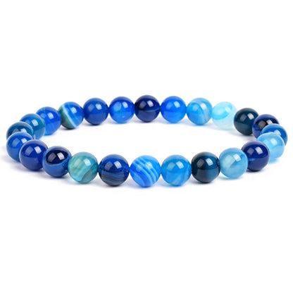 Bracelet “Tenir bon sans flancher” – Agate veinée