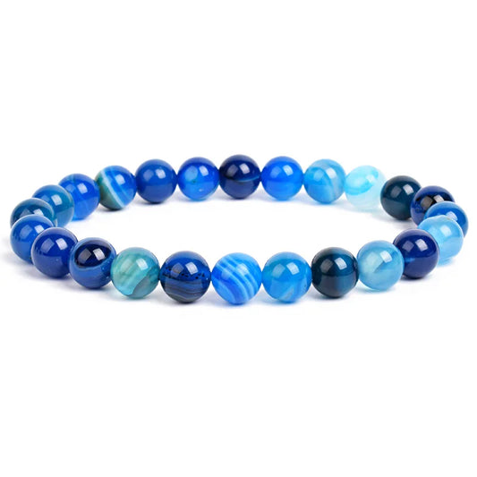 Bracelet “Tenir bon sans flancher” – Agate veinée